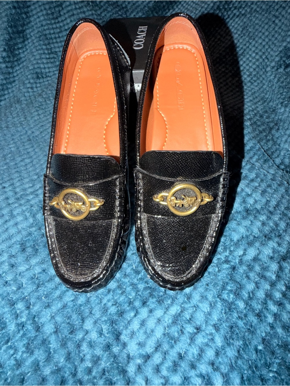 Coach Margot Leather Loafers - Black - Picture 1 of 8